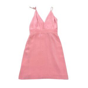 Women’s Katie Ermilio dress mini pink silk spaghetti strap 2010s
